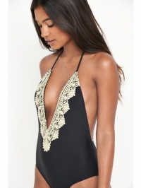 Lace Plunge Swimsuit