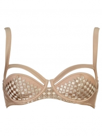 Diamond  Balconette Bra - Nude