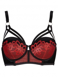 Fishnet Strapping Balconette Bra