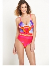 Dip Dye Frill Swimsuit